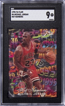 1995-96 Fleer Hot Numbers #4 Michael Jordan Card - SGC MT 9